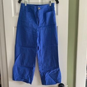 Anthropologie Colette Blue Wide-Leg Pants